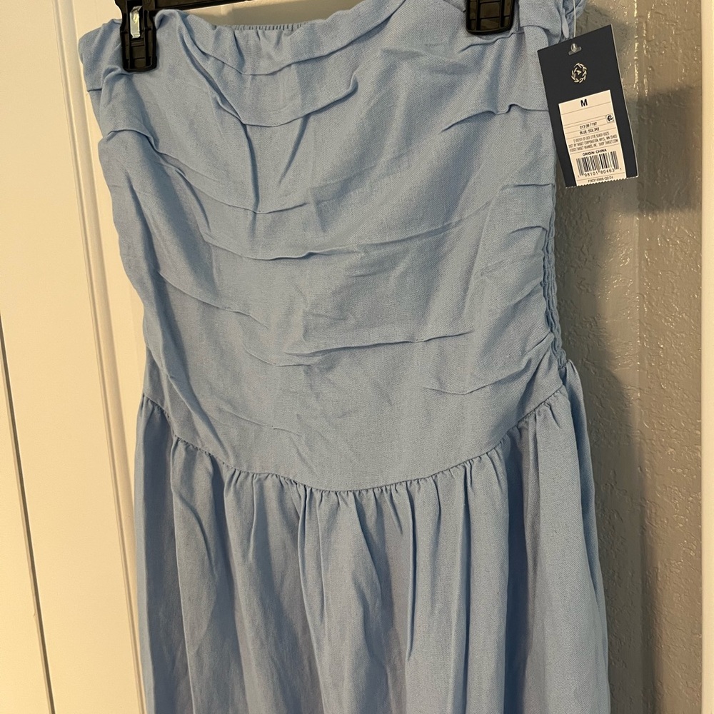 Universal Thread Strapless Light Blue Ruched Bodi… - image 5